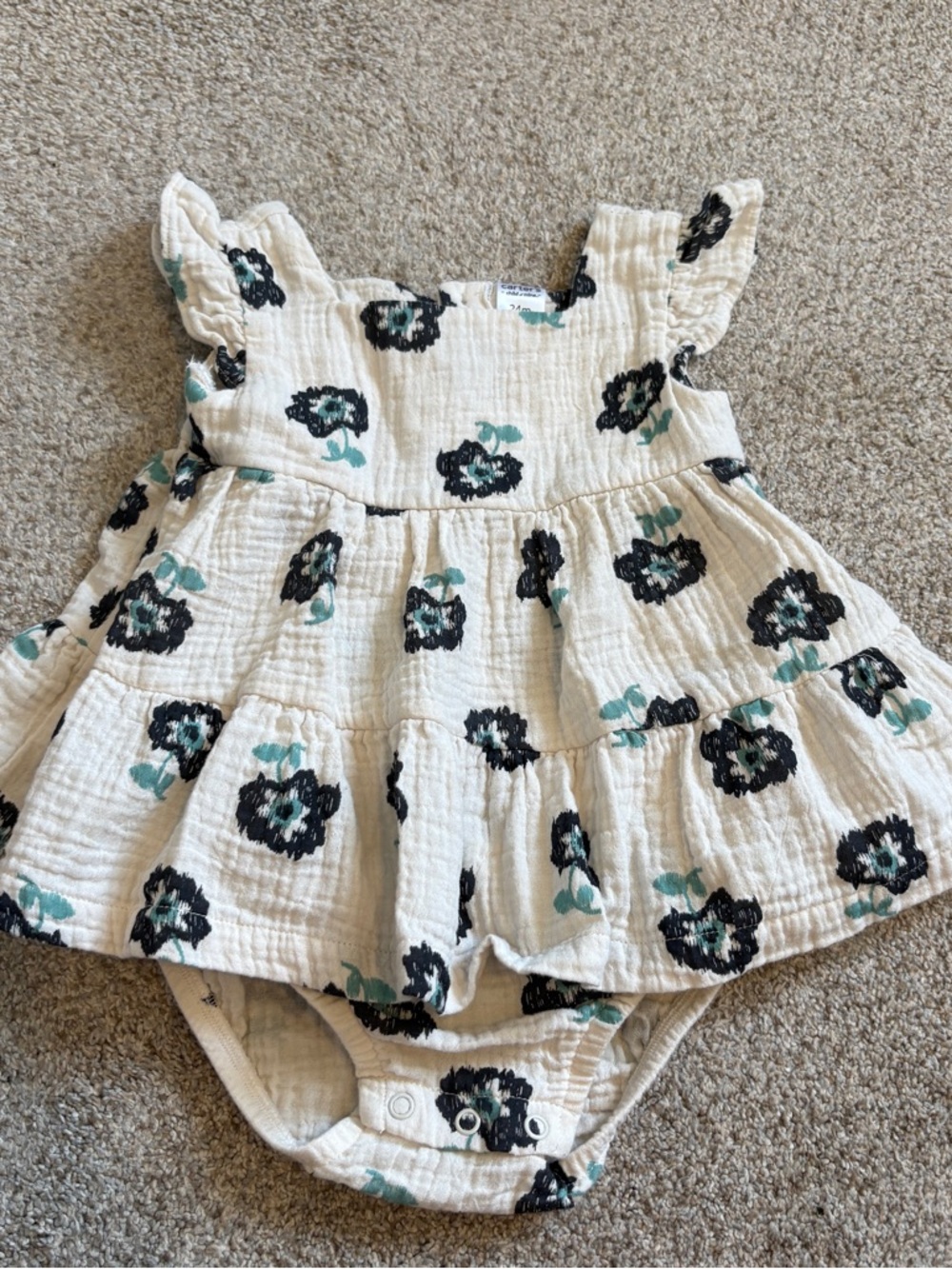 Carters Flutter Bodysuit Floral Light Weight Baby Toddler 24m